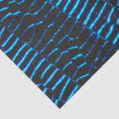 Shiny metallic vibrant neon blue abstract texture tissuepapier (Detail)