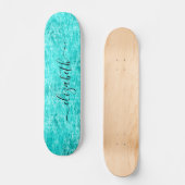Shiny Mint Green Persoonlijk Skateboard (Voorkant)