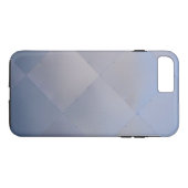 Shiny Modern Checkered Metal Blue Case-Mate iPhone Case (Achterkant (Horizontaal))