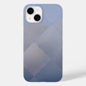 Shiny Modern Checkered Metal Blue Case-Mate iPhone Case (Achterkant)