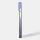 Shiny Modern Checkered Metal Blue Case-Mate iPhone Case (Achterkant / Links)