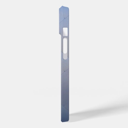 Shiny Modern Checkered Metal Blue Case-Mate iPhone Case (Achterkant / Links)