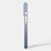 Shiny Modern Checkered Metal Blue Case-Mate iPhone Case (Achterkant / Links)