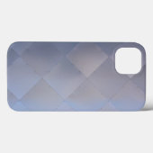 Shiny Modern Checkered Metal Blue Case-Mate iPhone Case (Achterkant (horizontaal))