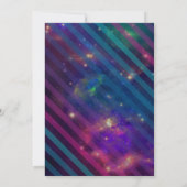 Shiny Neon Glow Birthday Party Custom RSVP Kaart (Achterkant)