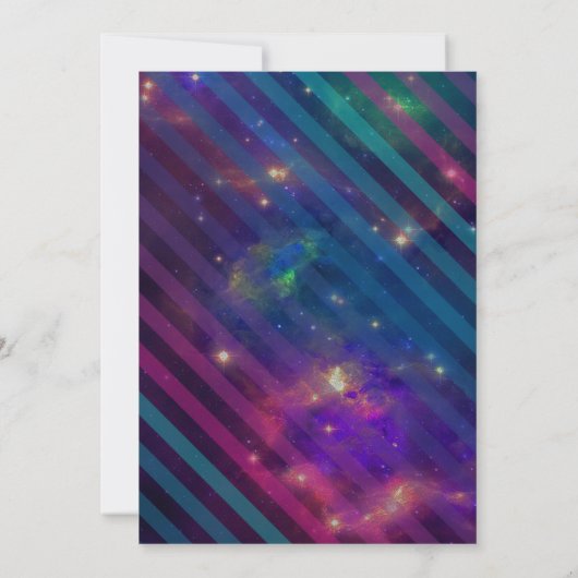 Shiny Neon Glow Birthday Party Custom RSVP Kaart (Achterkant)