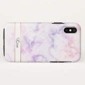 Shiny Paars Sky Marble Case-Mate iPhone Case (Achterkant (horizontaal))
