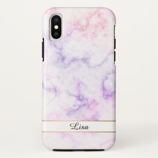 Shiny Paars Sky Marble Case-Mate iPhone Case (Achterkant)