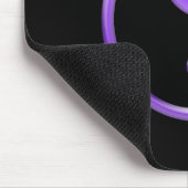 Shiny Paars Yin Yang Symbol Muismat (Hoek)
