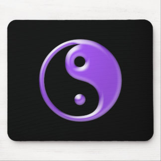 Shiny Paars Yin Yang Symbol Muismat