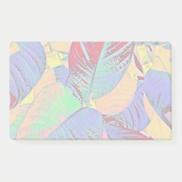 Shiny Pastel Leaves Post It Notes