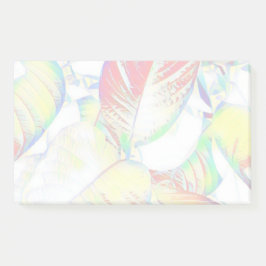 Shiny Pastel Leaves Post It Notes