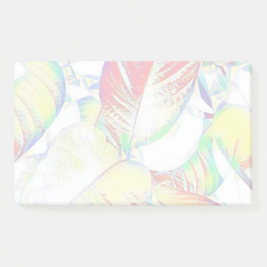 Shiny Pastel Leaves Post It Notes (Voorkant)