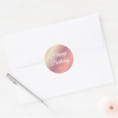Shiny Pink Birthday Sticker | Custom Monogram (Envelop)