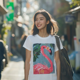 Shiny Pink Flamingo Fun! T-shirt