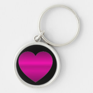 Shiny Pink Heart Sleutelhanger