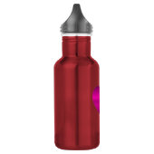 Shiny Pink Heart Waterfles (Links)