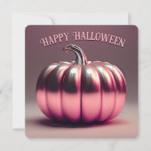 Shiny Pink Pumpkin Invitation Kaart (Voorkant)