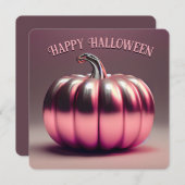 Shiny Pink Pumpkin Wenskaart (Voorkant / Achterkant)