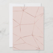 Shiny Pink Rose Doop Uitnodiging (Achterkant)