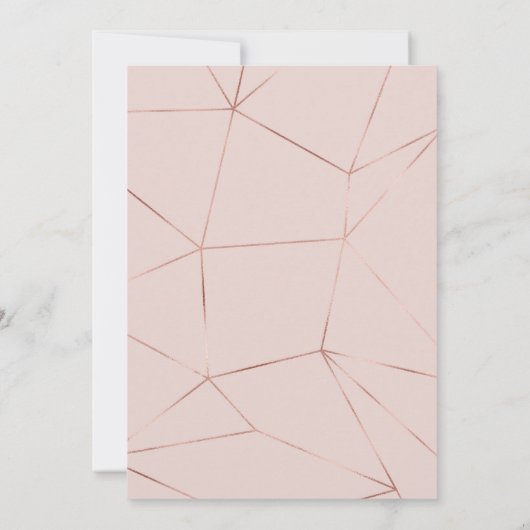 Shiny Pink Rose Doop Uitnodiging (Achterkant)