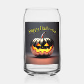 Shiny Pumpkin Halloween Blikvorm Glas (Achterkant)