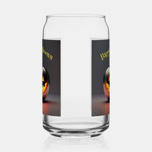 Shiny Pumpkin Halloween Blikvorm Glas (Links)