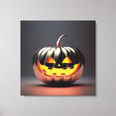 Shiny Pumpkin Halloween Canvas Afdruk (Voorkant)