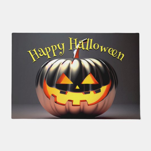 Shiny Pumpkin Halloween Deurmat (Voorkant)