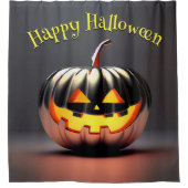 Shiny Pumpkin Halloween Douchegordijn (Voorkant)