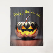 Shiny Pumpkin Halloween foto achtergrond Wandkleed (Voorkant)