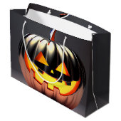 Shiny Pumpkin Halloween Groot Cadeauzakje (Achterkant Gekanteld)