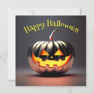 Shiny Pumpkin Halloween Kaart