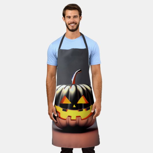 Shiny Pumpkin Halloween Schort (Gedragen)