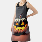 Shiny Pumpkin Halloween Schort (Insitu)