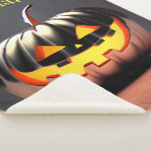 Shiny Pumpkin Halloween Sherpa Deken (3/4)