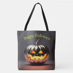 Shiny Pumpkin Halloween Tote Bag