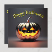 Shiny Pumpkin Halloween Uitnodiging (Voorkant / Achterkant)