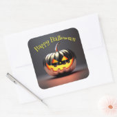 Shiny Pumpkin Halloween Vierkante Sticker (Envelop)