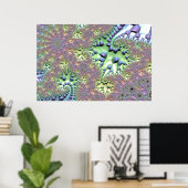 Shiny Rainbow Fractal Poster (Thuiskantoor)