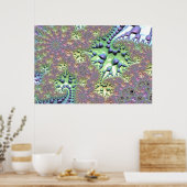 Shiny Rainbow Fractal Poster (Keuken)