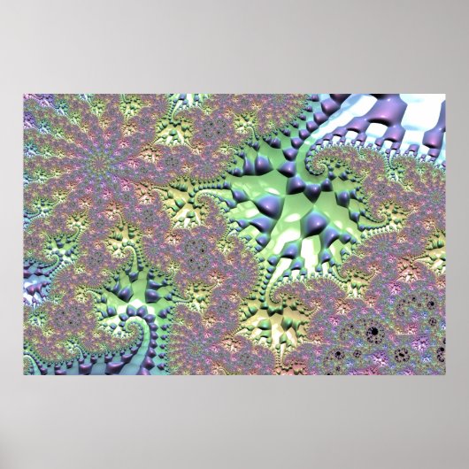 Shiny Rainbow Fractal Poster (Voorkant)