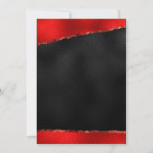 Shiny Red and Gold Glitter Glamorous VIP Party Kaart (Achterkant)