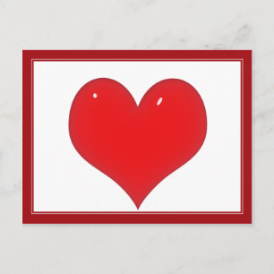 Shiny Red Heart Briefkaart