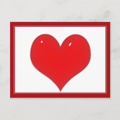Shiny Red Heart Briefkaart (Voorkant)