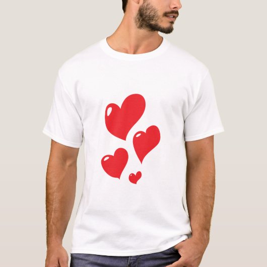 Shiny Red Heart Clipart T-shirt (Voorkant)