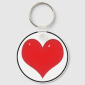 Shiny Red Heart Sleutelhanger (Voorkant)