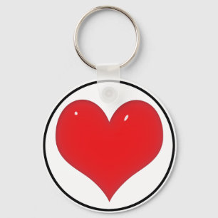 Shiny Red Heart Sleutelhanger