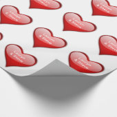 Shiny Red Hearts Cadeaupapier (Hoek)