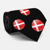 Shiny Round Denmark vlag Stropdas (Opgerold)